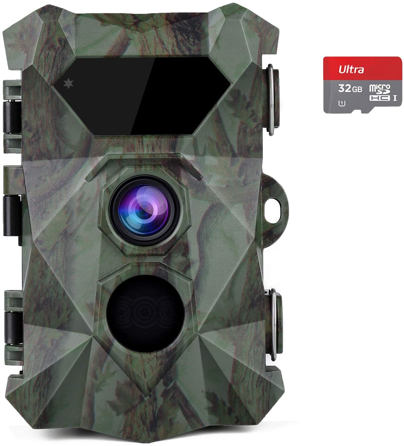 COOLIFE H953 Wildkamera 2.7K 20MP Wildkamera mit Bewegungsmelder Nachtsicht 0,1s Schnelle Trigger Geschwindigkeit 46 pcs 850nm/940nm IR LEDs Jagdkamera mit 32G Speicherkarte